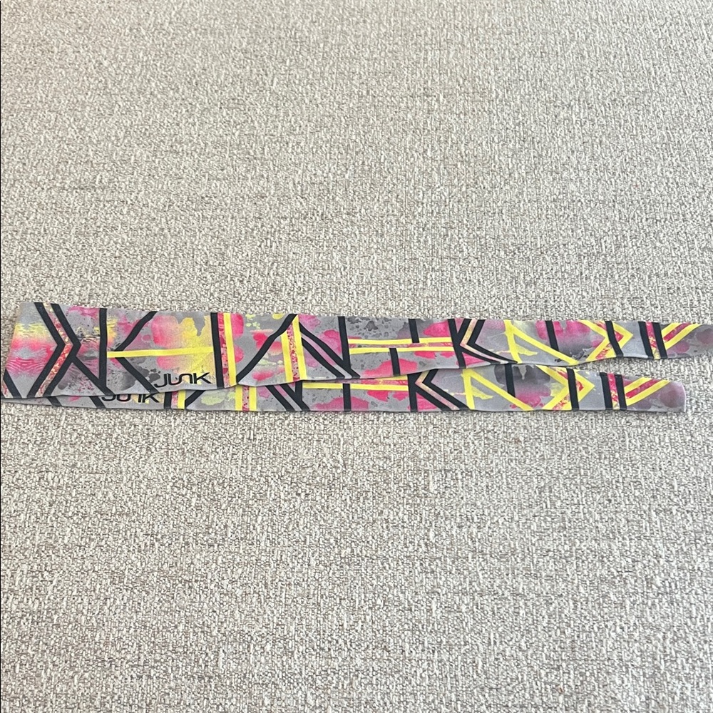Classic Junk Brands Pink and Yellow Splatter Print Flextie Headband